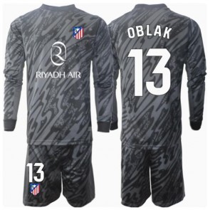 Atletico Madrid Jan Oblak #13 Målvakt Hemmakläder Barn 2024-25 Långärmad (+ Korta byxor)